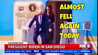 Clumsy Joe just TRIPPED on Top Step of Air Force One Today - it’s only a matter of time…
