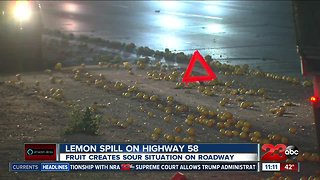 Lemon Spill on Highway 58 creates a sour situation