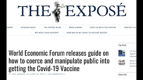 WEF releases guide on how to coerce and manipulate public into getting the Covid-19 Vaccine