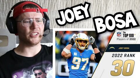 Rugby Player Reacts to JOEY BOSA (Los Angeles Chargers, LB) #30 NFL Top 100 Players in 2022