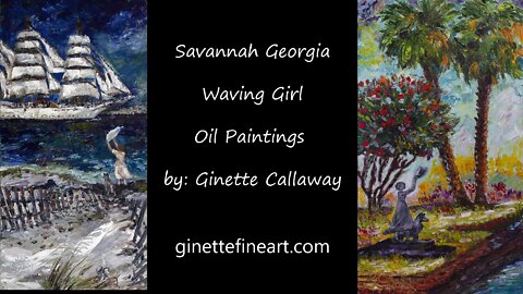Savannah Georgia Waving Girl Oil Paintings for Client Commission Paintings