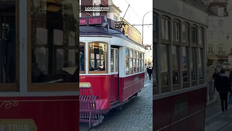 Lisbon Famous RED TOURIST TRAMS Tour the city in style 2023 #trams #railfans #shorts