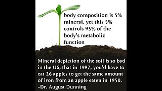 minerals comprise 5% body composition yet they control 95% of all metabolism