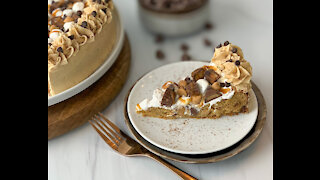 Cooking w/ Caramel Eps. 19 - Peanut Butter Chocolate Chip Cookie Cake