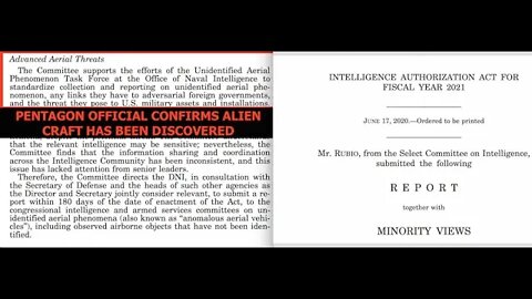 Pentagon Briefs Senators on Discovering Alien Craft Not Made On Earth, Here's the Report, Disclosure