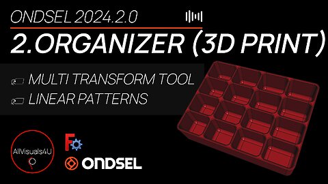 🗂Ondsel Tutorial For Beginners - 3D Print Tool Organizer - 3D Printable Design - FreeCAD Part Design