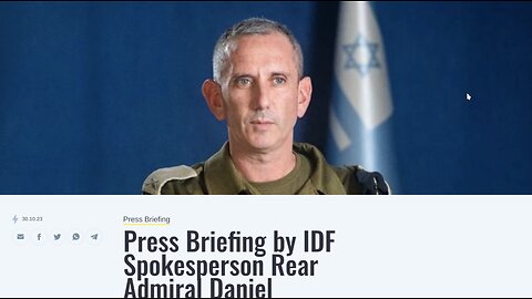 NEW! Israeli Military Press Release. 11-07-2023 (Military Update)
