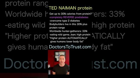 DR TED NAIMAN completely REVERSE prediabetes when consuming 30% of calories as ANIMAL PROTEIN!!