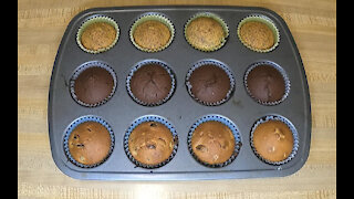 Raisin, Poppy Seeds & Chocolate Muffins Recipe. Best, Quick, Healthy & Easy Homemade Muffins Recipe