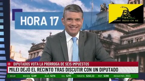 2022 09 15 Javier Milei "Vos le cagás la vida a la gente" Milei se cruza con diputado kirchnerista e