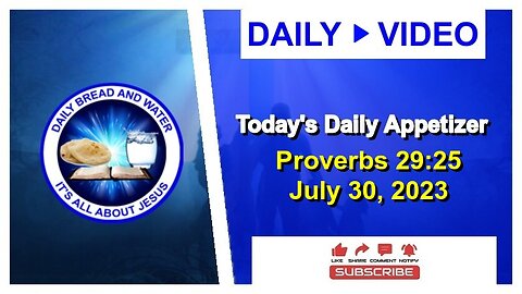 Today's Daily Appetizer (Proverbs 29:25)