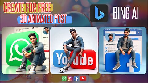 Create 3D AI social media Boy images with your face | Viral social media Boy AI Photo Editing Bing