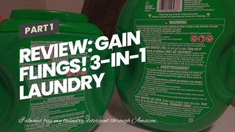 Review: Gain Flings! 3-in-1 Laundry Detergent Soap Pods, Moonlight Breeze Scent, 3 Bag Value Pa...