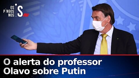 Imprensa canalha diz que Bolsonaro compartilhou texto "olavista" pró-Rússia