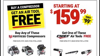 Get A Free Chief Air Tool When You Buy A Fortress Air Compressor