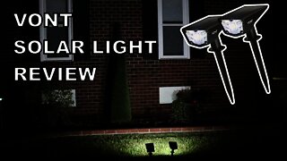 VONT solar light review and lighting test (with sound this time sorry)