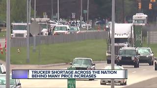 Trucker shortage is causing prices of many goods to rise