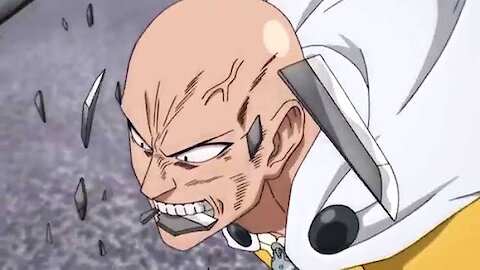 one punch man saitama take the sword as his breakfast