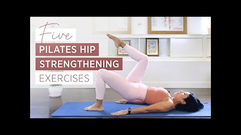 5 Pilates Hip Strengthening Exercises for beginners in 10 minutes