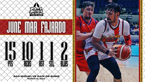 June Mar Fajardo Highlights [San Miguel vs Rain or Shine | Mar. 15, 2024]