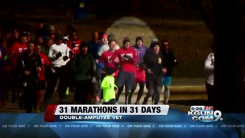 Double-amputee stops in Phoenix for 31 marathons in 31 days