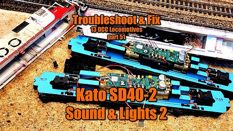 13 FIX 51 HO Scale Kato SD40-2 Lights and Sound 2