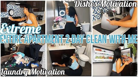 EXTREME 2 DAY ENTIRE APARTMENT CLEAN WITH ME 2021 | SPEED CLEANING MOTIVATION | ez tingz