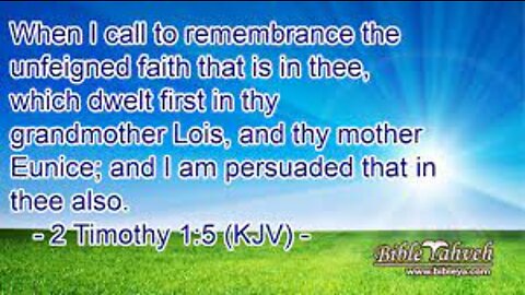 A Mother's Faith 2 Tim. 1:3-5