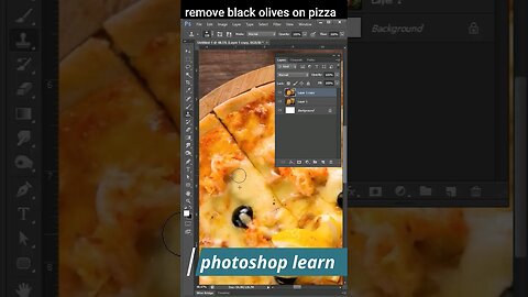 remove black olives from pizza 🍕 -short photoshop tutorial #shorts #photoshop