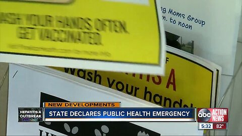 Florida Surgeon General issued Public Health Emergency in response to hepatitis A outbreak