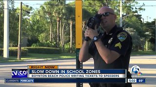 Boynton Beach Police write multiple tickets for speeding in a school zone