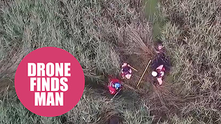 Dramatic moment police drone finds missing pensioner after 24 hour search