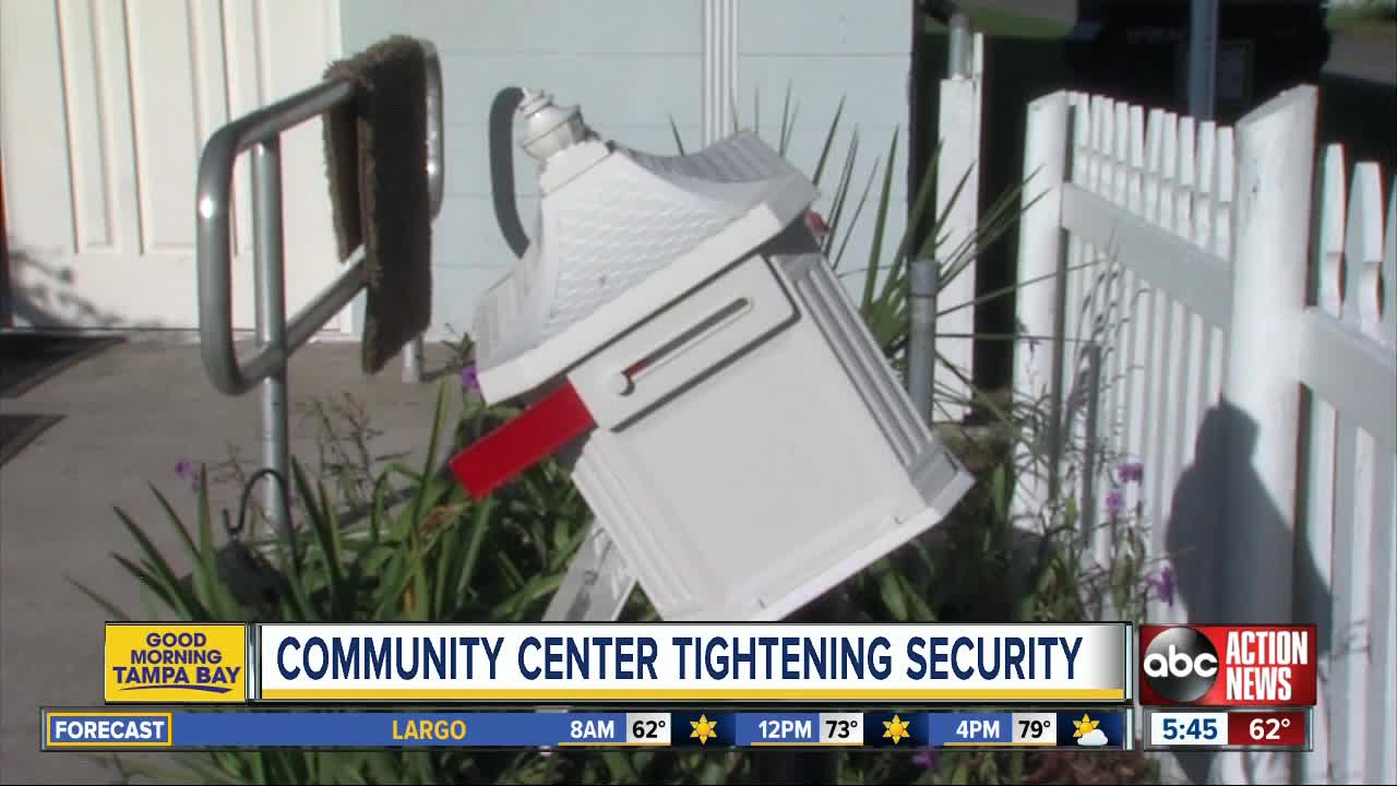 Residents clean up after vandalism at community center