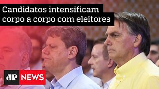 Tarcísio de Freitas e Jair Bolsonaro participam de culto evangélico em SP