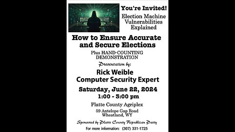 Securing Accurate Elections - Rick Weible - Part 1