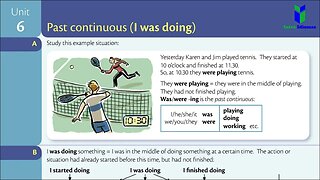 006 - Past continuous I was doing - UNIT 6 - ENGISH GRAMMAR IN USE