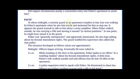 Part 8 - Police Exigency & Warrantless Entry Explained - Case: Fisher V. City of San Jose