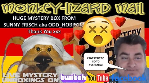 LIVE HUGE UNBOXING OF GERMAN TREATS - Gift from Sunny Frisch / Odd_Hobbyist! MoNKeY-LIZaRD Mail