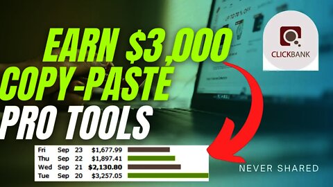 [PRO TOOLS] 💰EARN $3,000 Copy And Paste, Clickbank Affiliate Marketing For Beginners, ClickBank