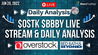 $OSTK $BBBY Live Stream & Daily Analysis including $SPCE $WBX $LCID $NFLX $NVDA $PLTR $DMTK & more!