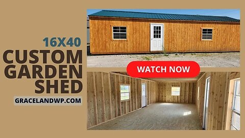 🔎16x40 Custom Garden Shed by Graceland | ⏰HURRY! | 😎Let's Build YOURS!