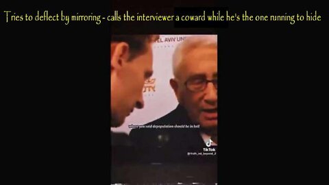 Henry Kissinger doesn't like being confronted about the NWO depopulation agenda