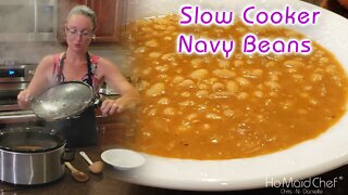 Slow Cooker Navy Beans | Dining In With Danielle