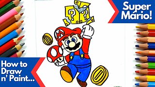 How to Draw and Paint Super Mario from Mario Bros