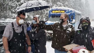 Oregon Drivers Get Vaccine While Stuck In Snow