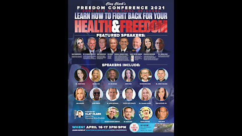 HEALTH and FREEDOM CONFERENCE APRIL 16-17, 2021
