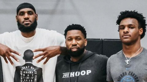 Bronny James Looks MASSIVE Standing Next To LeBron After Father/Son Workout