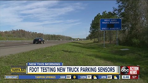 New rest area and weigh station sensors will soon help truckers find parking faster