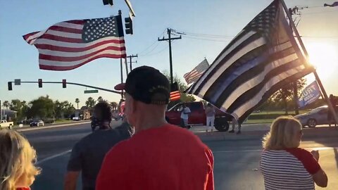 Local Residents hold "Patriot's Rally" in support of military, first responders, and President Trumpi