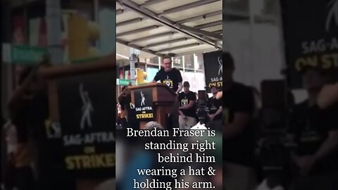 During Bryan Cranston's SAG-AFTRA Strike Rally Rant Brendan Fraser Was There Looking JACKED?